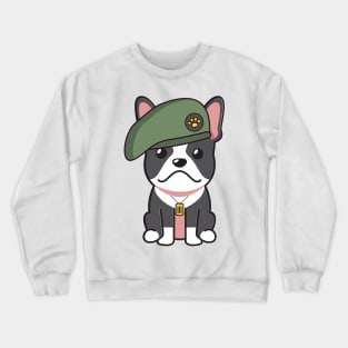 Green Beret French Bulldog Crewneck Sweatshirt